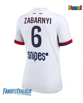 Paris Saint-Germain Illia Zabarnyi #6 Tricou Fotbal Replică 2025-26 Femei Deplasare